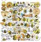 Cute Bee Motivational Stickers for Kids Teens Adults, Funny Bees Animal Stickers for Students, 50PCS Inspirational Be Yourself Aesthetic Hapiuen Stickers for Water Bottles Laptop Phone